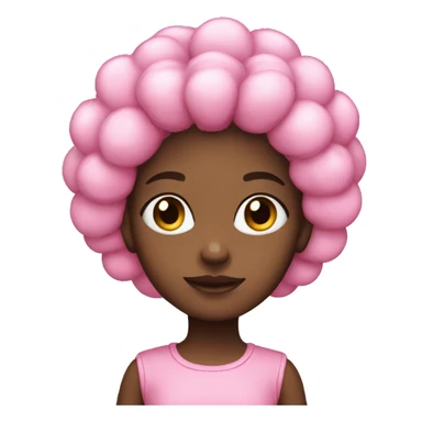 Pink palm puff girl sticker