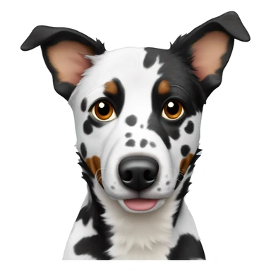 Black and white spotted Australian cattle dog no brown sticker