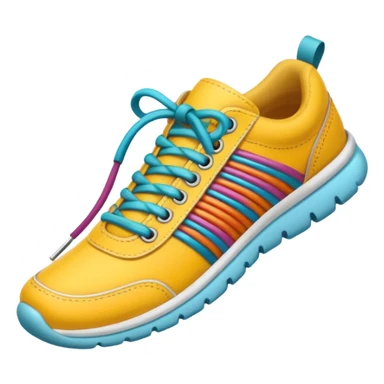 make an emoji of rolled up shoe laces sticker