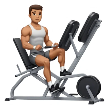 guy how to use a leg press machine sticker