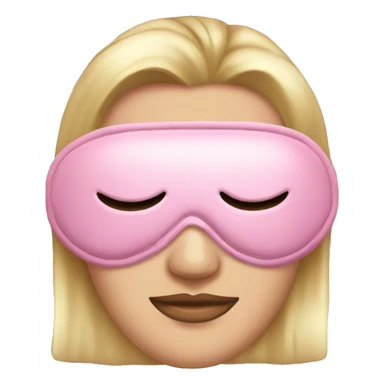 Pink satin sleep mask sticker