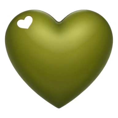 olive green heart  imogjies sticker