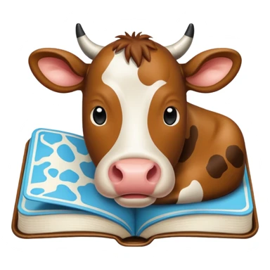 Cow print journal sticker