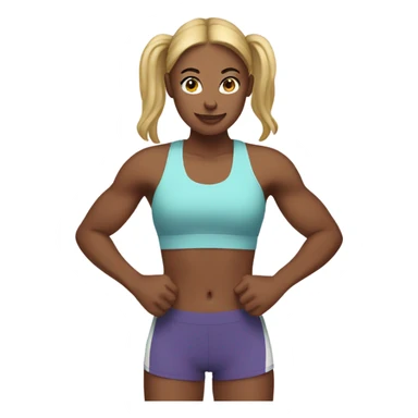 Girl with doing POUNDfit workout  sticker