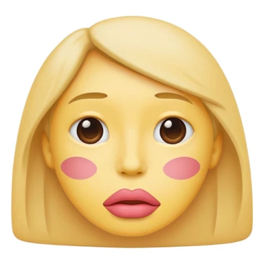 minimal flat emoji showing emotional pressure,
slightly compressed lips,
tight but controlled facial features,
no panic or fear,
muted pastel colors,
serious but calm wellness aesthetic,
transparent background,
vector illustration
 sticker