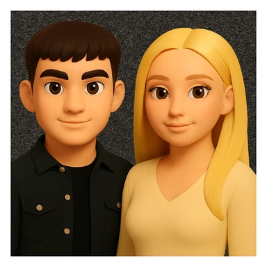 Keep the image unchanged except slightly spread the people apart from each other. Preserve the original style and background as is. sticker