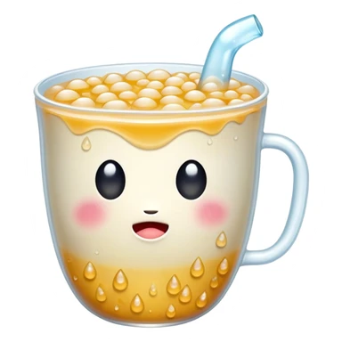 A crying cup of boba sticker