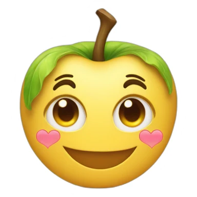 Emoji love appel sticker