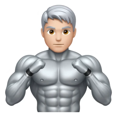 Muscler silver skin sticker