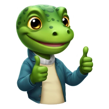 salamander a thumbs up sticker
