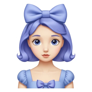 periwinkle Vintage bow dress sticker