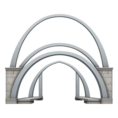 use this bridge. 2 ARCHES, one big platform. you see how there is 2 arches on top sticker