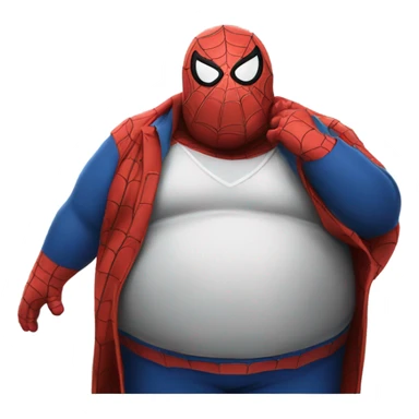 fat spider-man saluting sticker