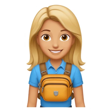 woman with waist bags sticker