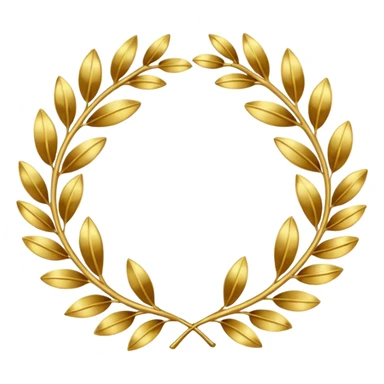Laurel Wreath golden sticker