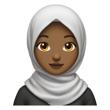 hijab girl with fluffy calico cat  sticker