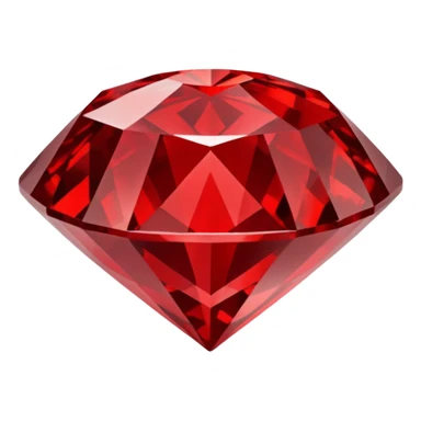 Carved Red Diamond Crystal "RED" sticker