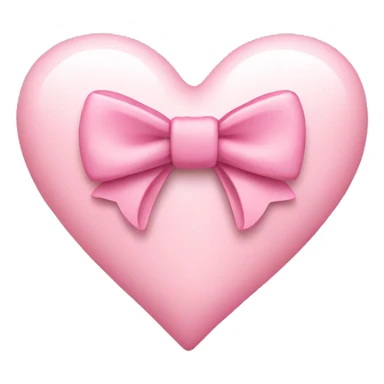 light pink heart with a bow sticker