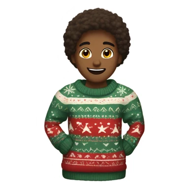 A cute and cozy sweater Christmas  sticker