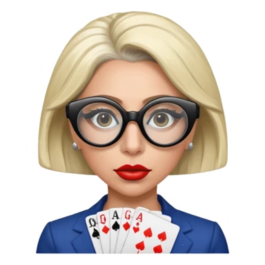 Lady Gaga poker face mask/ glasses sticker