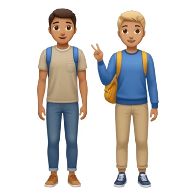 dos estudiantes universitarios  cuerpo completo sticker