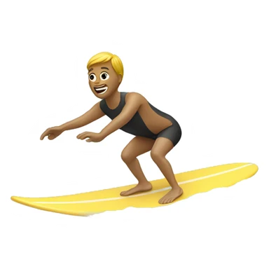 Person surfing with a prosthesis sticker