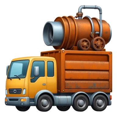 truck load with machine sticker