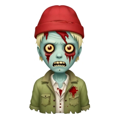 zombie in red hats sticker