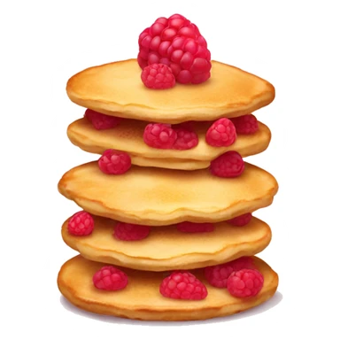 puncakes with raspberries  sticker