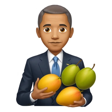 Barack obama holding mangoes sticker
