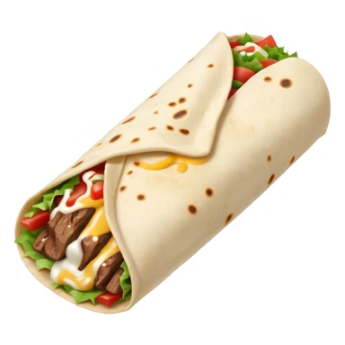 Steak and mozzarella cheese burrito  sticker