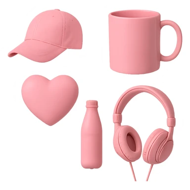 pink objects, no background sticker