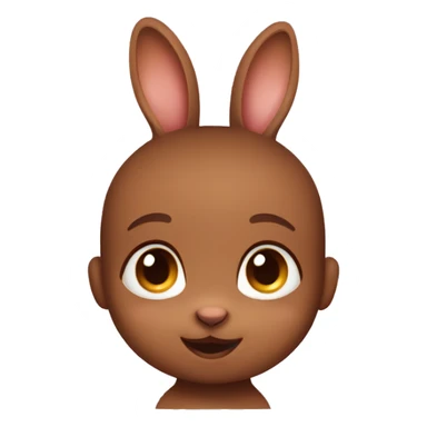 Brown little baby bunny sticker