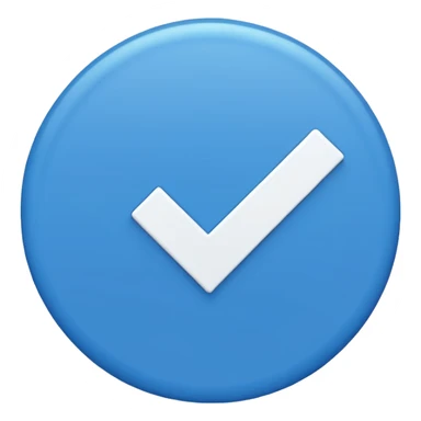 Галочка в синем кружочке sticker