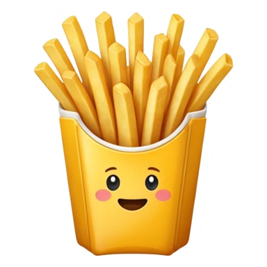 Porzione di patatine media (senza faccina) in giallo sticker
