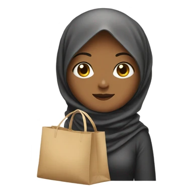 hijab girl in a bag sticker