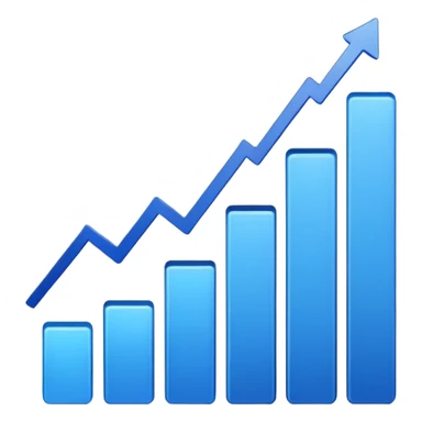 reports icon for site navigation. chart goes up and to the right sticker