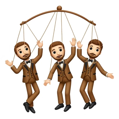 Romantic dancing puppet strings for 'Bye Bye Bye' by NSYNC sticker