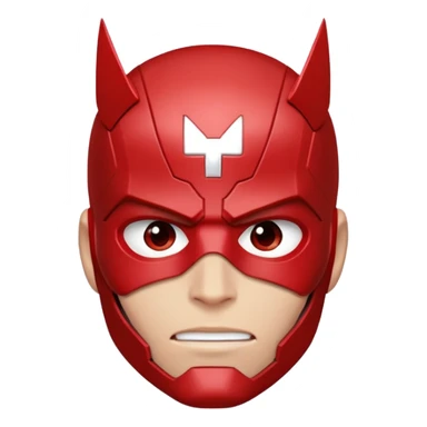 red face vision marvel half body from captain america: civil war sticker