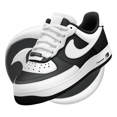 Airforce 1 all black shor sticker