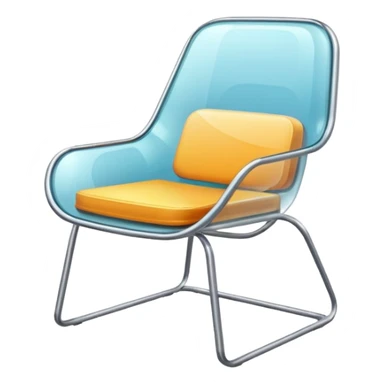 danish design glass chair sticker