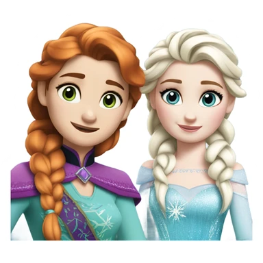 Elsa and anna  sticker
