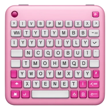mix light pink dark pink and white girly keyboard sticker