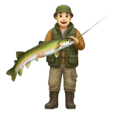 fishing for trout sticker