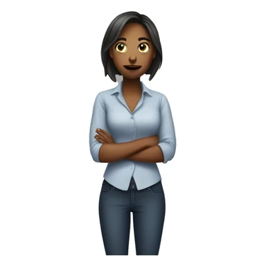 a girl in an office that wants everyone to shut up because they are annoying sticker