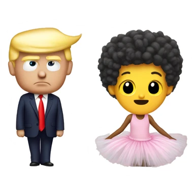 Trump with tutu sticker