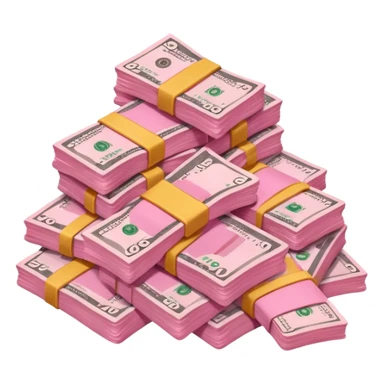 Pink money emoji sticker