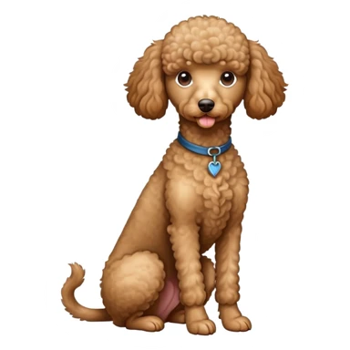 Super Skinny Light Brown Poodle Sitting sticker