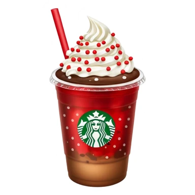 Iced Christmas Starbucks coffee sticker