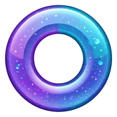 Glitter purple and cian inner circle sticker